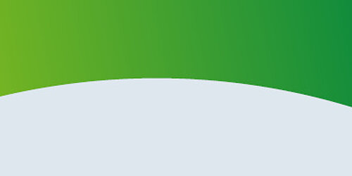 grüne, blaue und gelbe Formen vor grauem Hintergrund